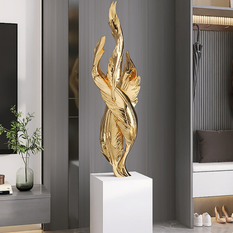 Luxury Feather Art Sculpture – Living Room & Office Decor