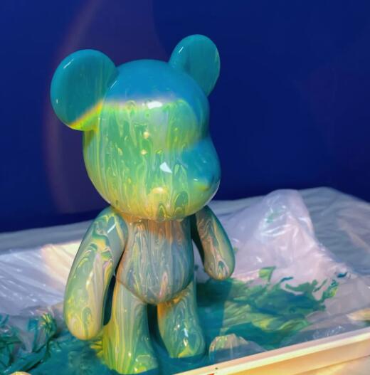 “Artecho DIY Frosted White Bear – Custom Fluid Painting Figure”